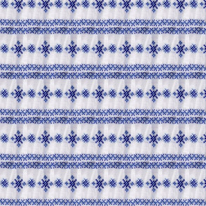 blue and white embroidery