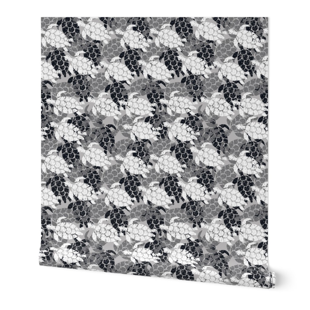 Hawaiian Sea Turtle Camo - Gray