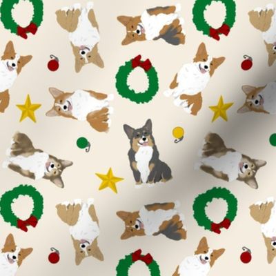 Tiny Pembroke Welsh Corgi - Christmas