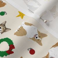 Tiny Pembroke Welsh Corgi - Christmas