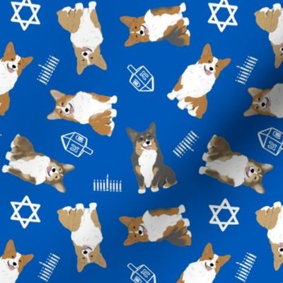 Tiny Pembroke Welsh Corgi - Hanukkah