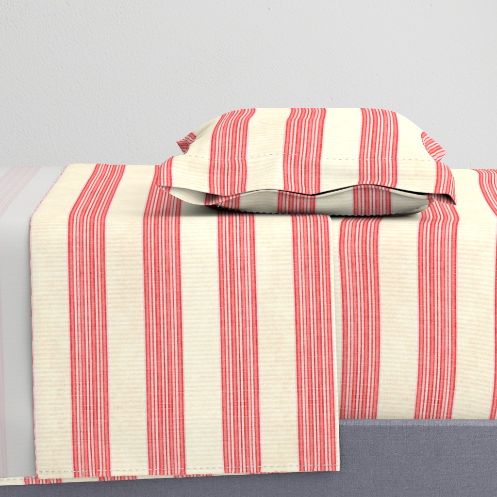 Coral Farmhouse Stripe  