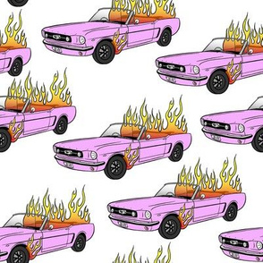 Burning Mustang // Pink Car in Flames