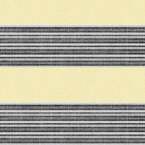 Grey Farmhouse Stripes  / on Ecru-Cream  