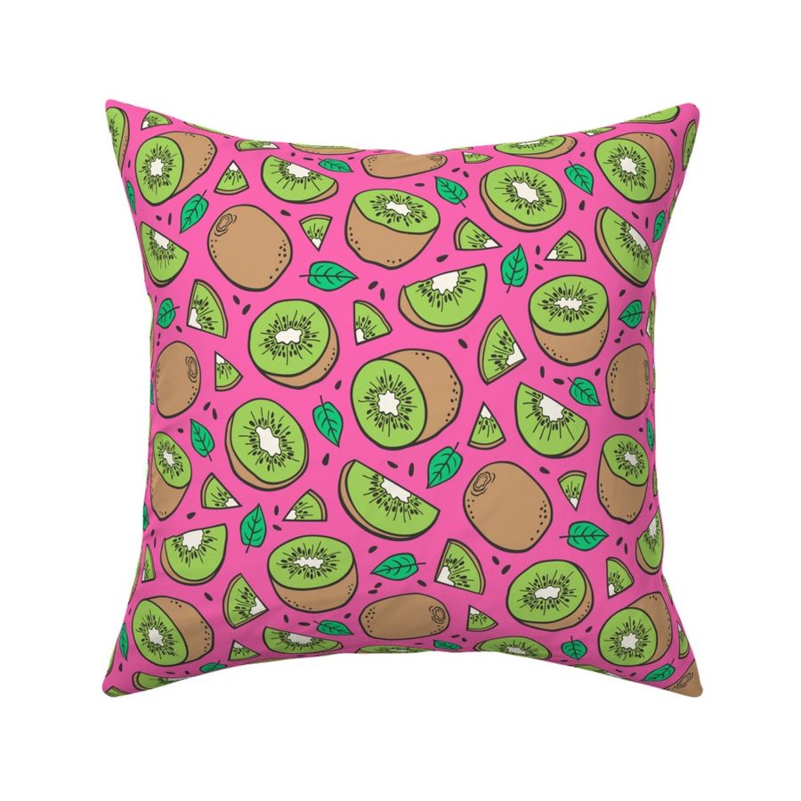 Kiwi Fruits on Sugar Pink