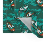 Fishing boats pattern