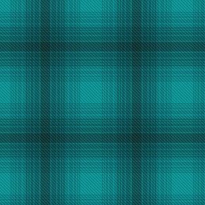 Plaid check teal green