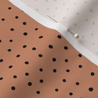 Minimal dots abstract rain drops scandinavian style texture irregular spots black brown