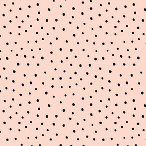 Minimal dots abstract rain drops scandinavian style texture irregular spots black sandy peach