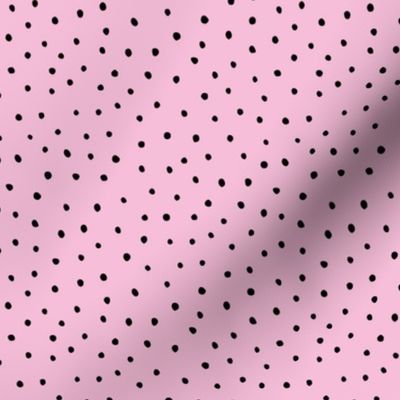 Minimal dots abstract rain drops scandinavian style texture irregular spots black pink summer