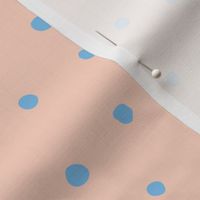 Minimal dots trend abstract rain drops scandinavian style texture irregular spots peach nude blue winter