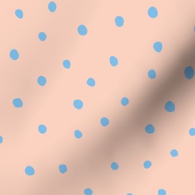 Minimal dots trend abstract rain drops scandinavian style texture irregular spots peach nude blue winter