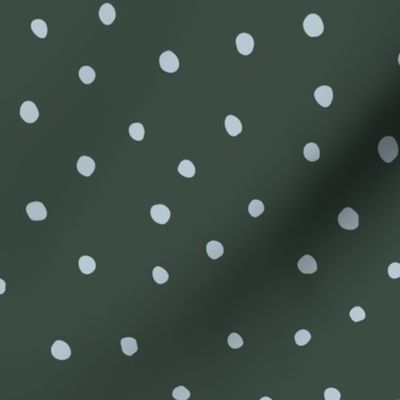 Minimal dots trend abstract rain drops scandinavian style texture irregular spots green blue winter