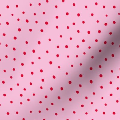 Minimal dots trend abstract rain drops scandinavian style texture irregular spots pink red summer MEDIUM