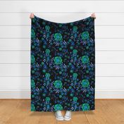 Dark Teal Rose Garden