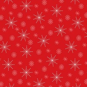 Snowflakes Red -small scale 