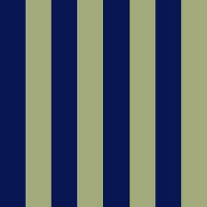 JP31 - Medium - Navy and Pastel Olive Basic Stripe