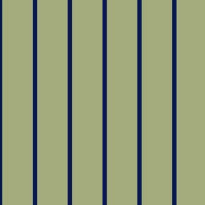 JP31 - Navy Pinstripes on Pastel Olive