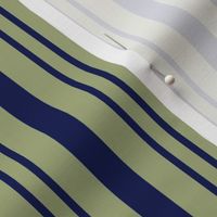 JP31 - Rhythmic Stripes in Navy and Pastel Olive