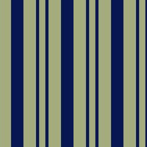 JP31 - Rhythmic Stripes in Navy and Pastel Olive