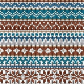 Fair Isle Blue-Tan_50Size