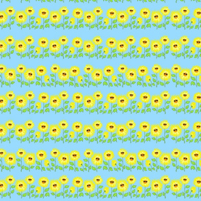 funny yellow sunflowers