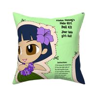 Hula Girl Doll Kit and Pattern - Purple