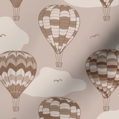 Vintage monochrome air balloons