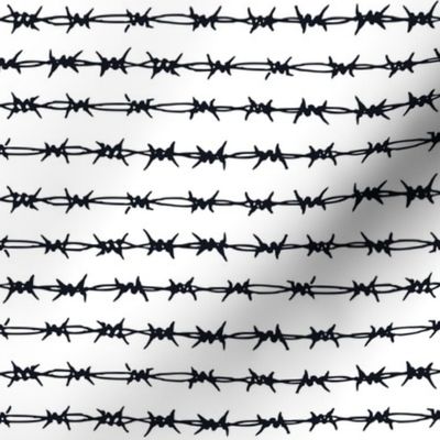 Black and White Doodles - Barbed Wire