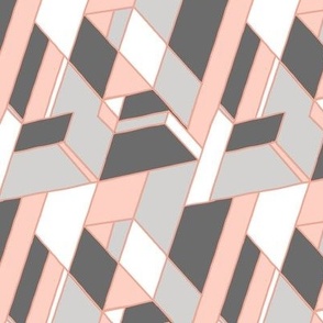 Geometric Nonsense Pink and Grey