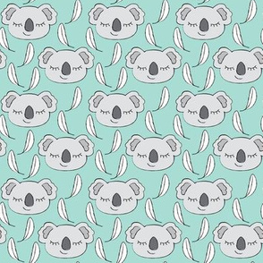 small koalas-on-teal