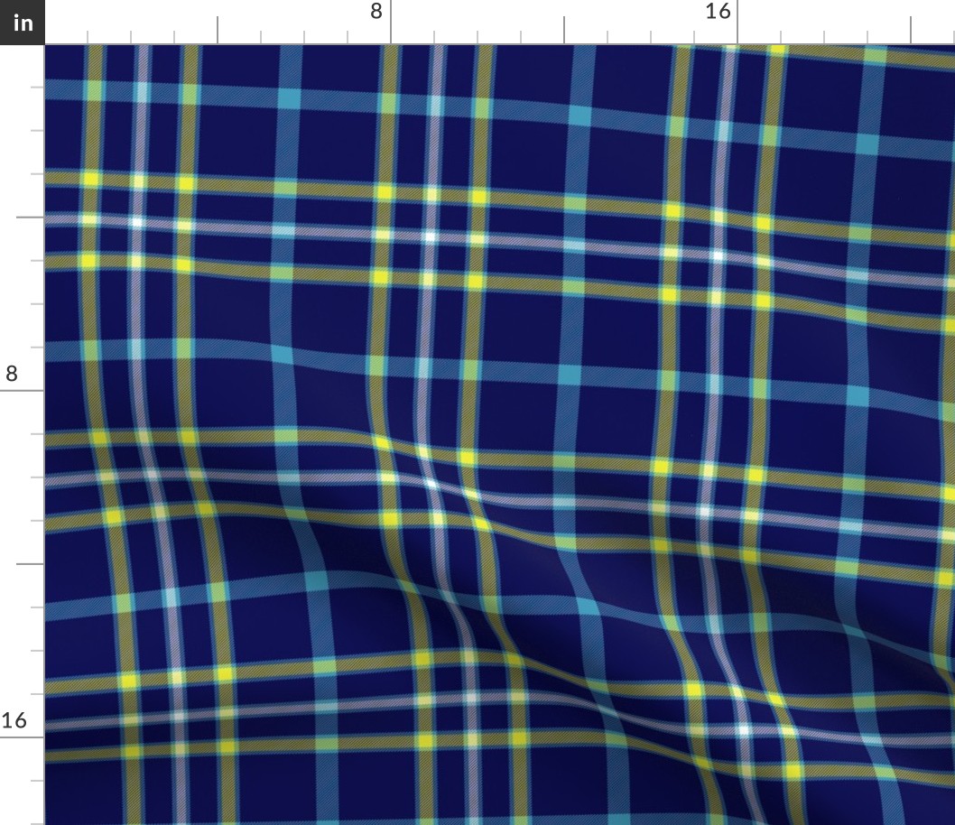 Alaska modern flag tartan, 6" bright