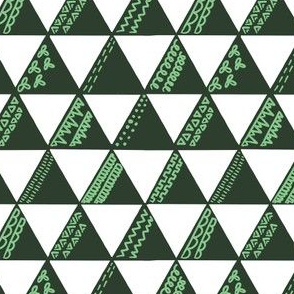 Triangles Green Decorative