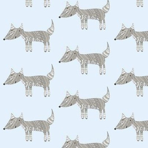 Detailed Fox Wolf Grey