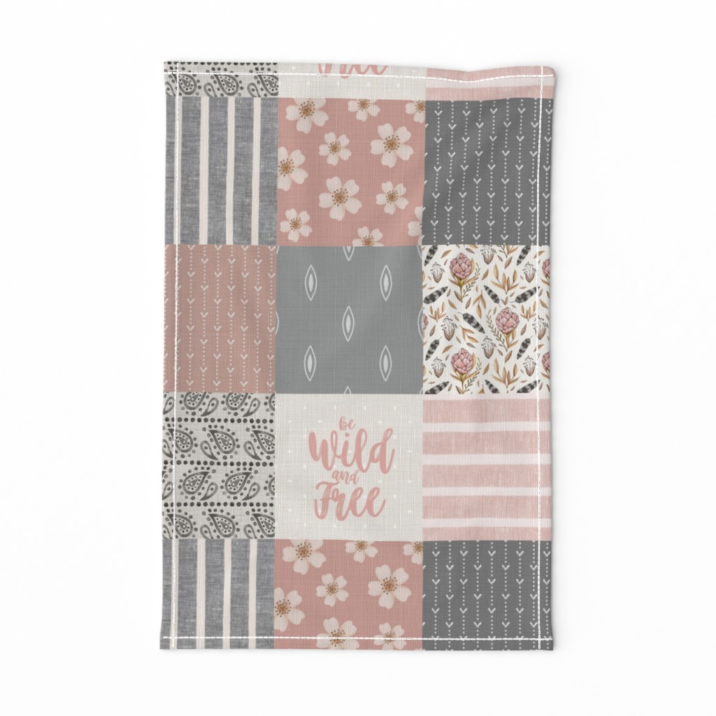 Be Wild & Free Faux Quilt 6"