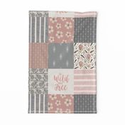 Be Wild & Free Faux Quilt 6"