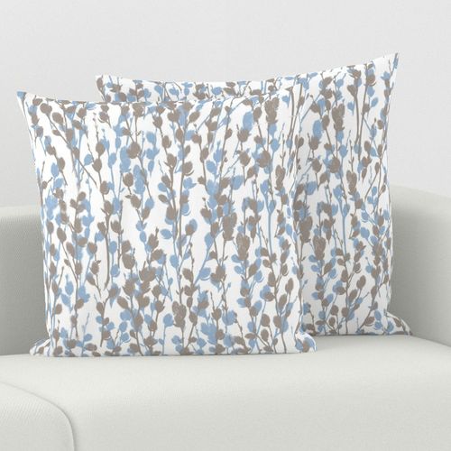 Double Pussywillow Silhouette — Blue • White • Cream