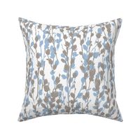 Double Pussywillow Silhouette — Blue • White • Cream
