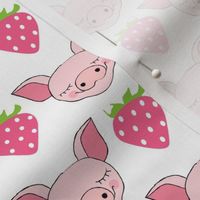 pig faces and strawberries