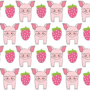 pigs and strawberries