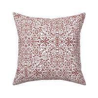 Red Modern Doodle Medallion (large 12)