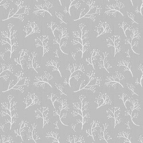 Widdle Bitty Bees- Charcoal Grey flowered