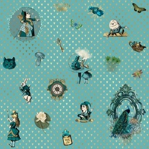 Alice in Wonderland on Peacock Fantasy Theme