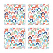 Women Together - White Background - Medium Scale