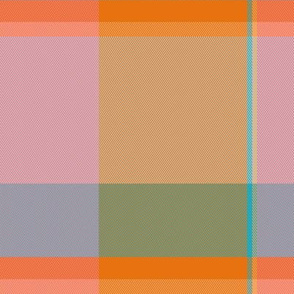 plaid pink orange blue