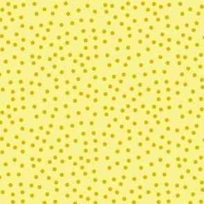 Gleaming Gold Dots on Buttery Yellow - Small Scale