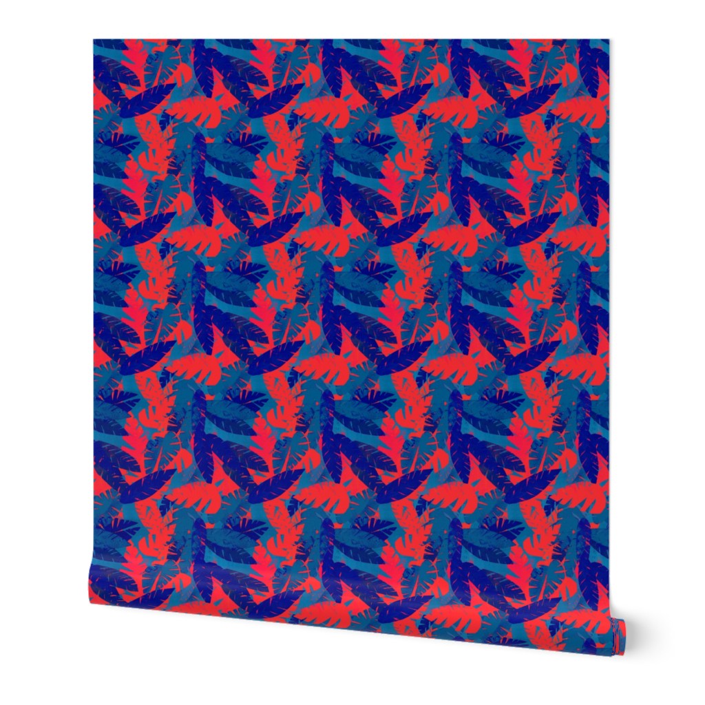 Leaves in Blue and Red