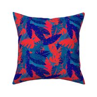 Leaves in Blue and Red