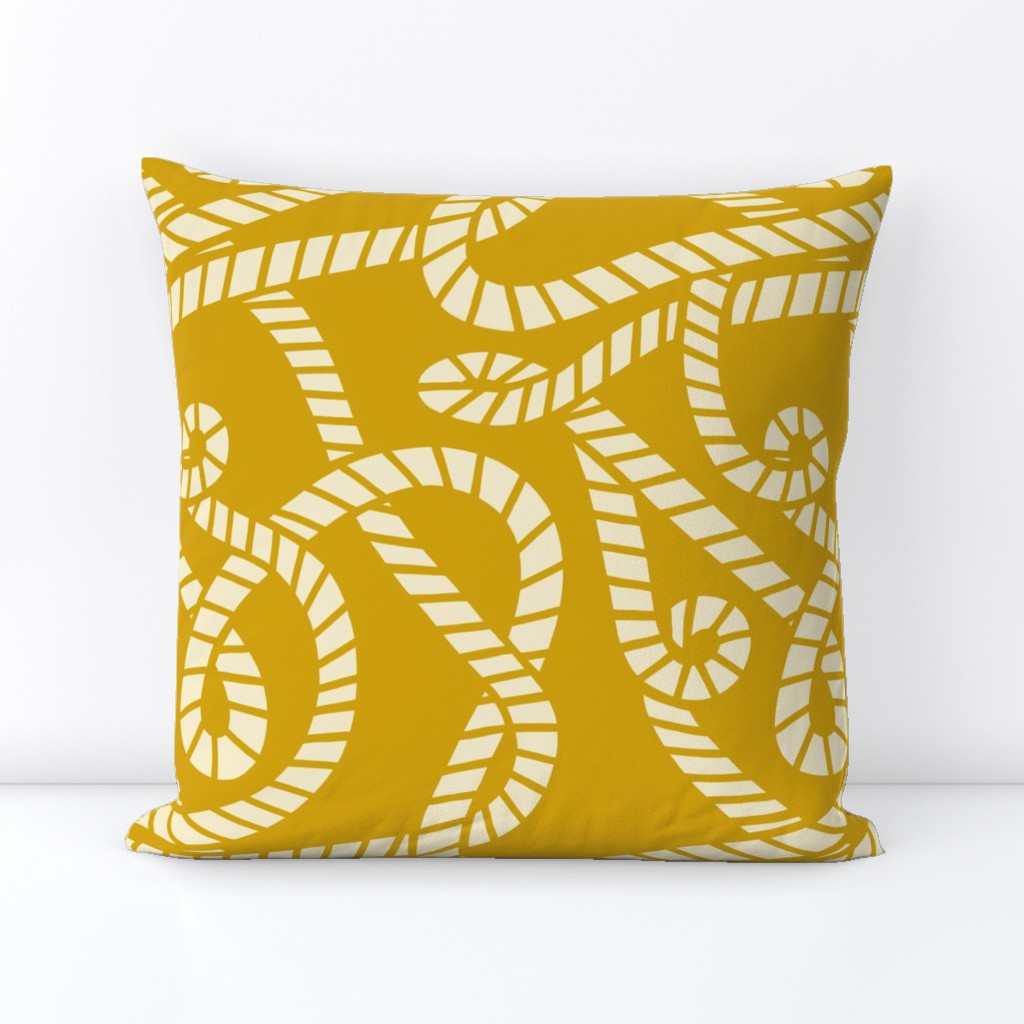 Nautical Rope on Yellow