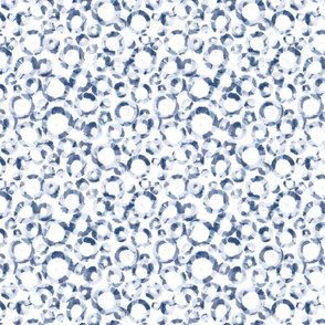 Indigo blue circles white background